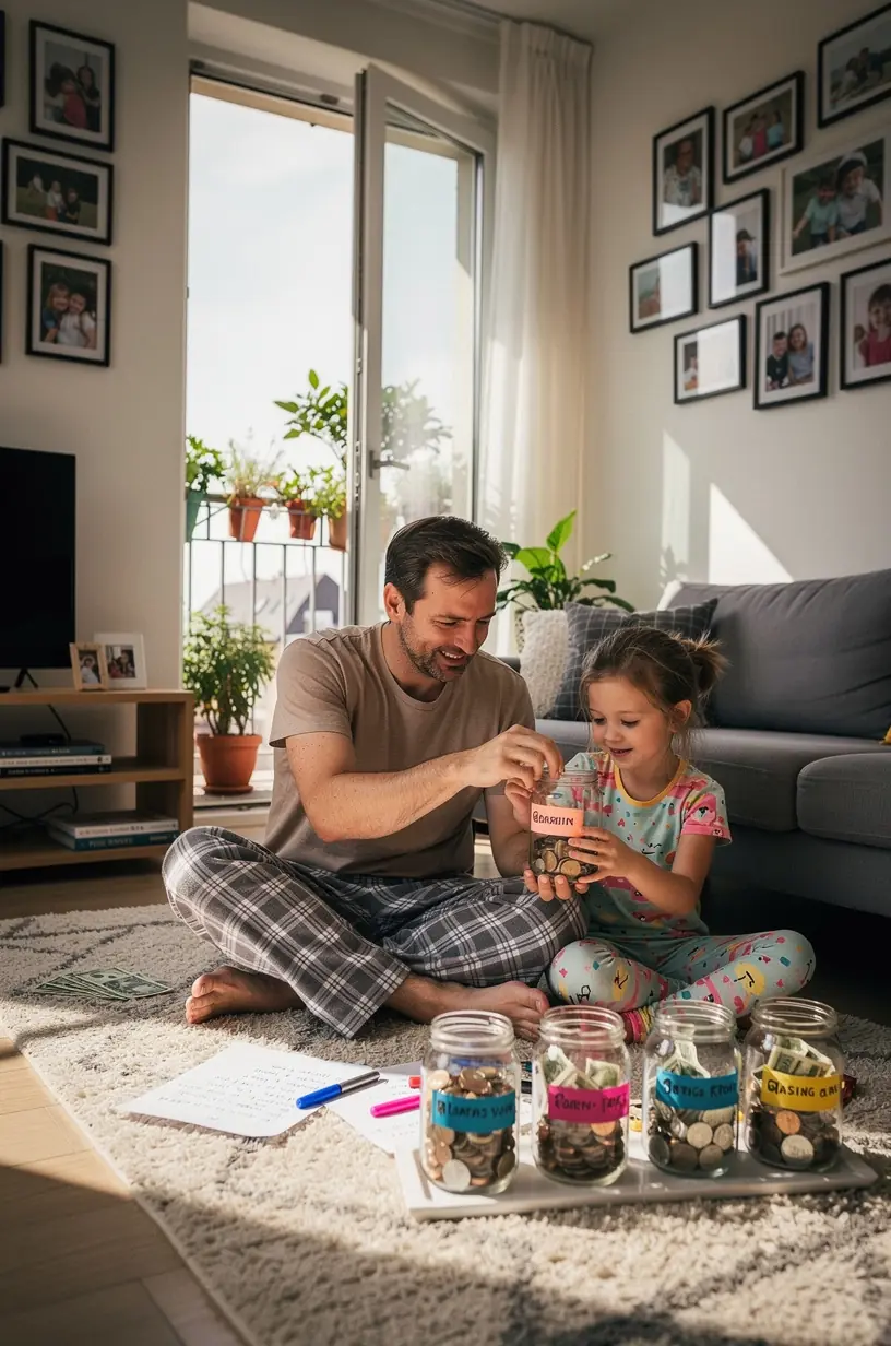 Graf ukazující růst úspor při pravidelném sledování peněžního toku.